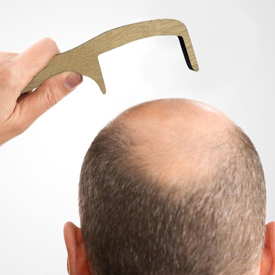 Grappige kale man haarborstel - grooming tool voor kaalheid grap - nieuw haar kam voor volwassenen met plezier - baldy's nieuwigheid — afbeelding 4