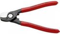 Grijze kniptang met rode handvatten, met tekst 'KNIPEX 95 11 165 MADE IN GERMANY'.