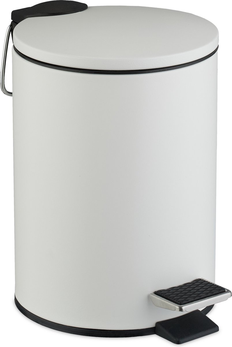 badkamer prullenbak - 3 l - softclose - binnenemmer - toilet - wc - wit