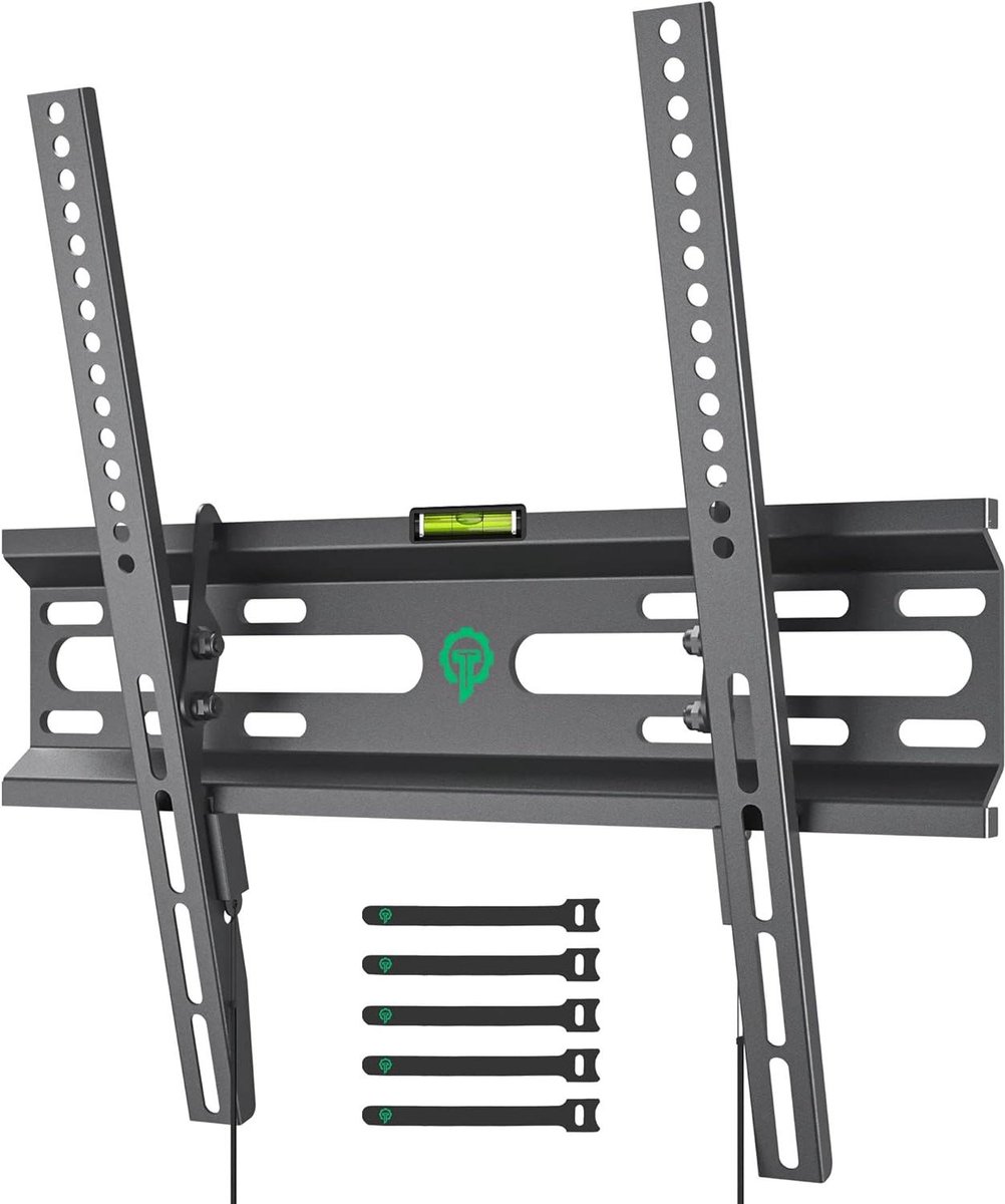 Kantelbare TV Muurbeugel voor 32-55 Inch Televisies - Max. 45kg - VESA 50x50mm tot 400x400mm - Geschikt voor Houten Studs & Betonnen Muren