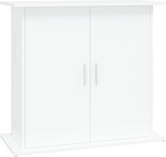 The Living Store Support pour Aquarium Bois Wit - 81 x 36 x 73 cm Support Stable et Trendy