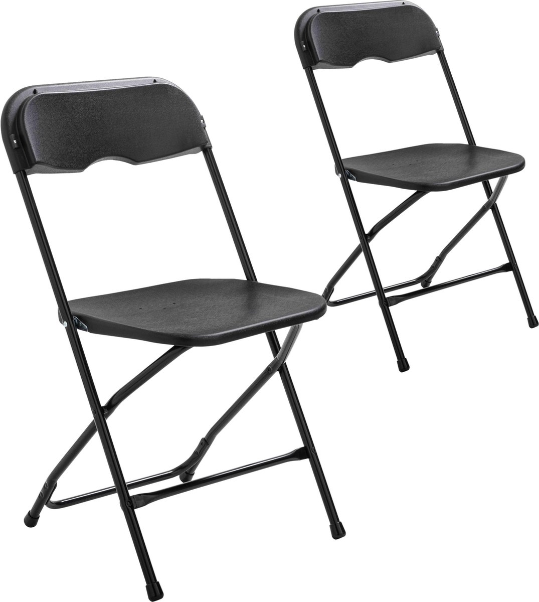 Oviala - 2 zwarte inklapbare ontvangststoelen - REKKEM