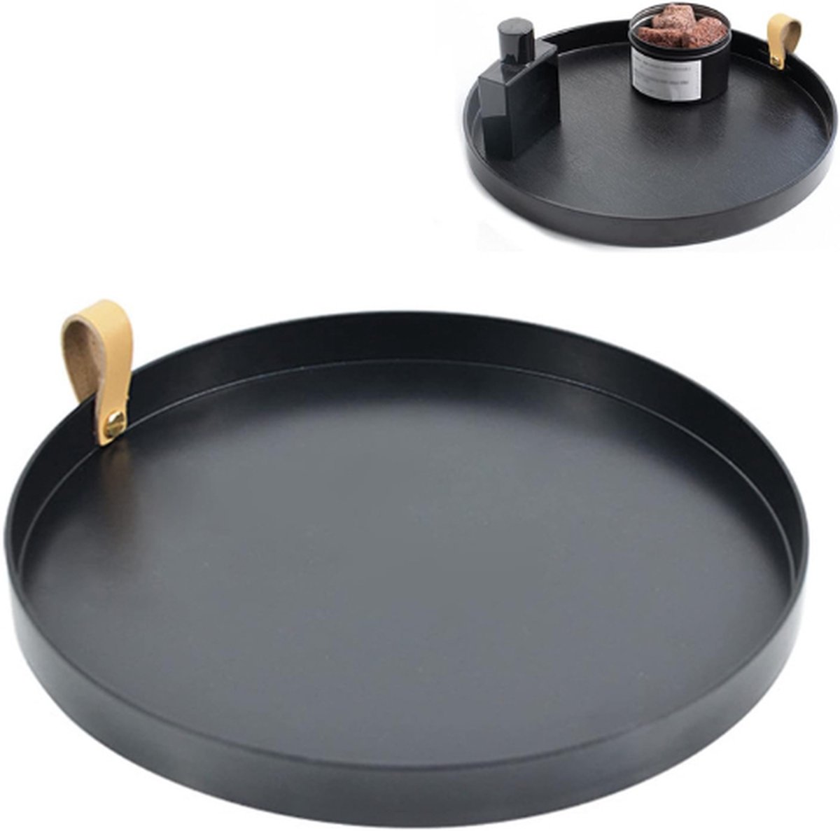 PEAM Ronde Opberglade Voor Sieraden En Accessoires – Decoratief Dienblad Voor Sleutels Huidverzorging En Organisatie Op Je Bureau