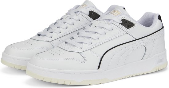 PUMA RBD Game Low Unisex Sneakers - Puma White-Puma Black-Goud