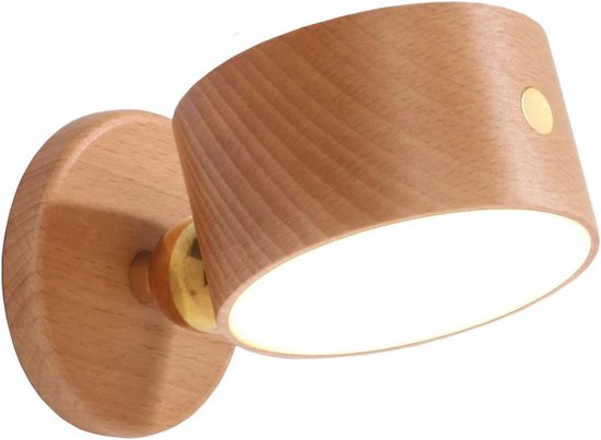 CANEOE Set van 2 draadloze wandlampen met afstandsbediening, werkt op batterijen, met stoffen lampenkap, 5000 mAh, oplaadbaar, dimbaar, voor woonkamer, met gloeilamp, goudkleurig