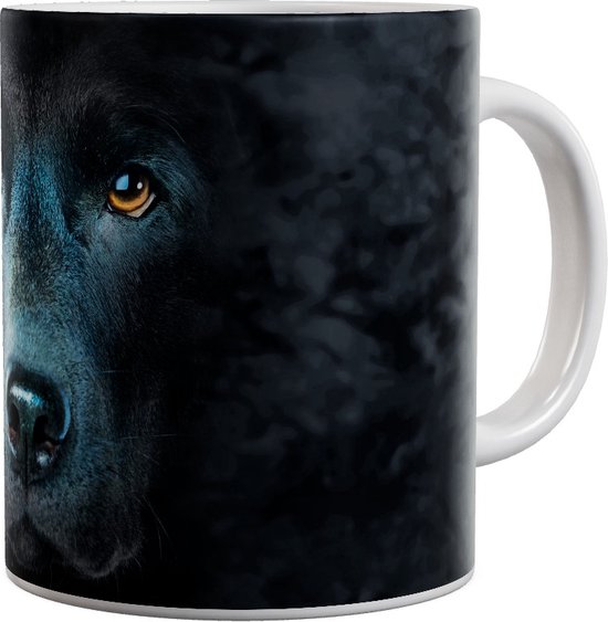 Labrador Noir Gros Face - Mug 440 ml