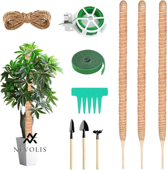 Nevolis 60 cm Coconut Moss Rod Climbing Aid Flexible Moss Rod for ...