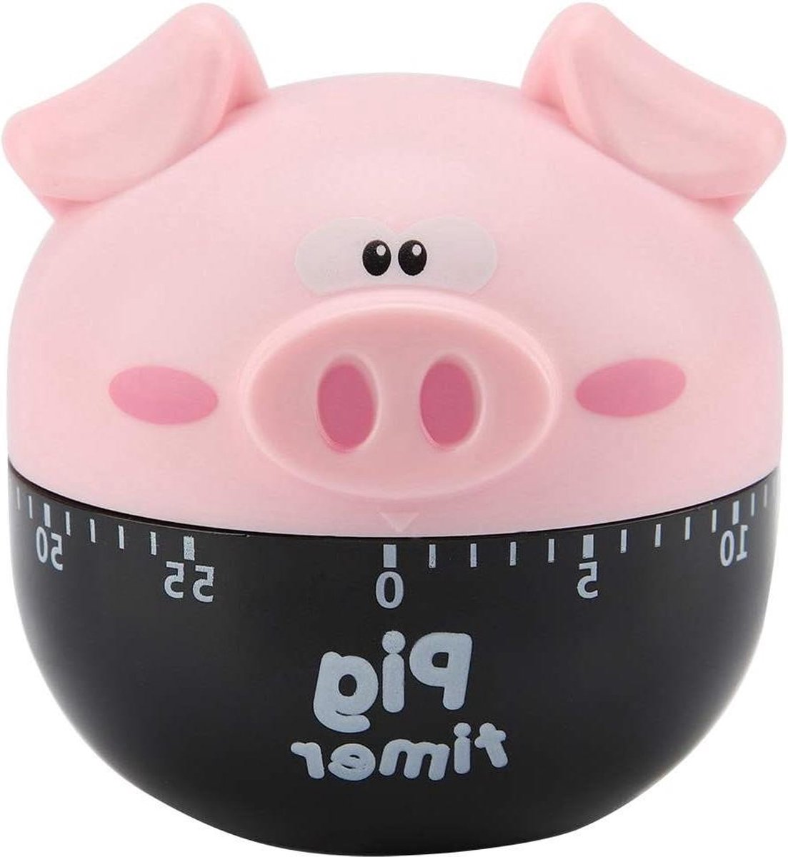 Leuke Cartoon Varken Mechanische Timer Tellers 55 Minuten Koken Timer voor Bakken - Roze