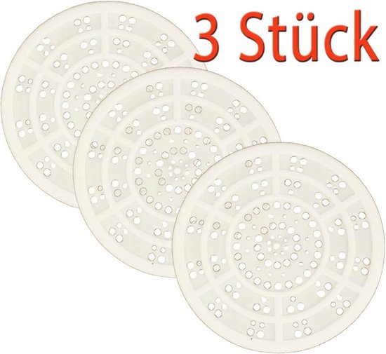 3 stuks siliconen afvoerzeef, haarfilter voor de douche met zuignap