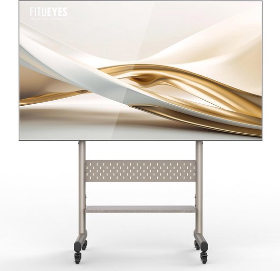 Oprolbare TV-standaard met Wieltjes - Hoogte Verstelbare Trolley voor 40-85 Inch Televisies tot 60kg - VESA 600x400