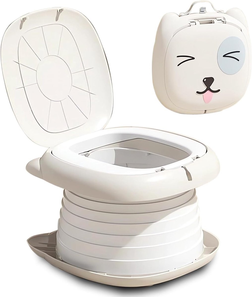 auvstar Potty Folding Toilet Children, Portable Children's Travel Potty, Baby Children's Toilet, Portable Potty Seat, Portable Travel Toilet, Children's Travel Toilet, Children, Foldable for Indoor