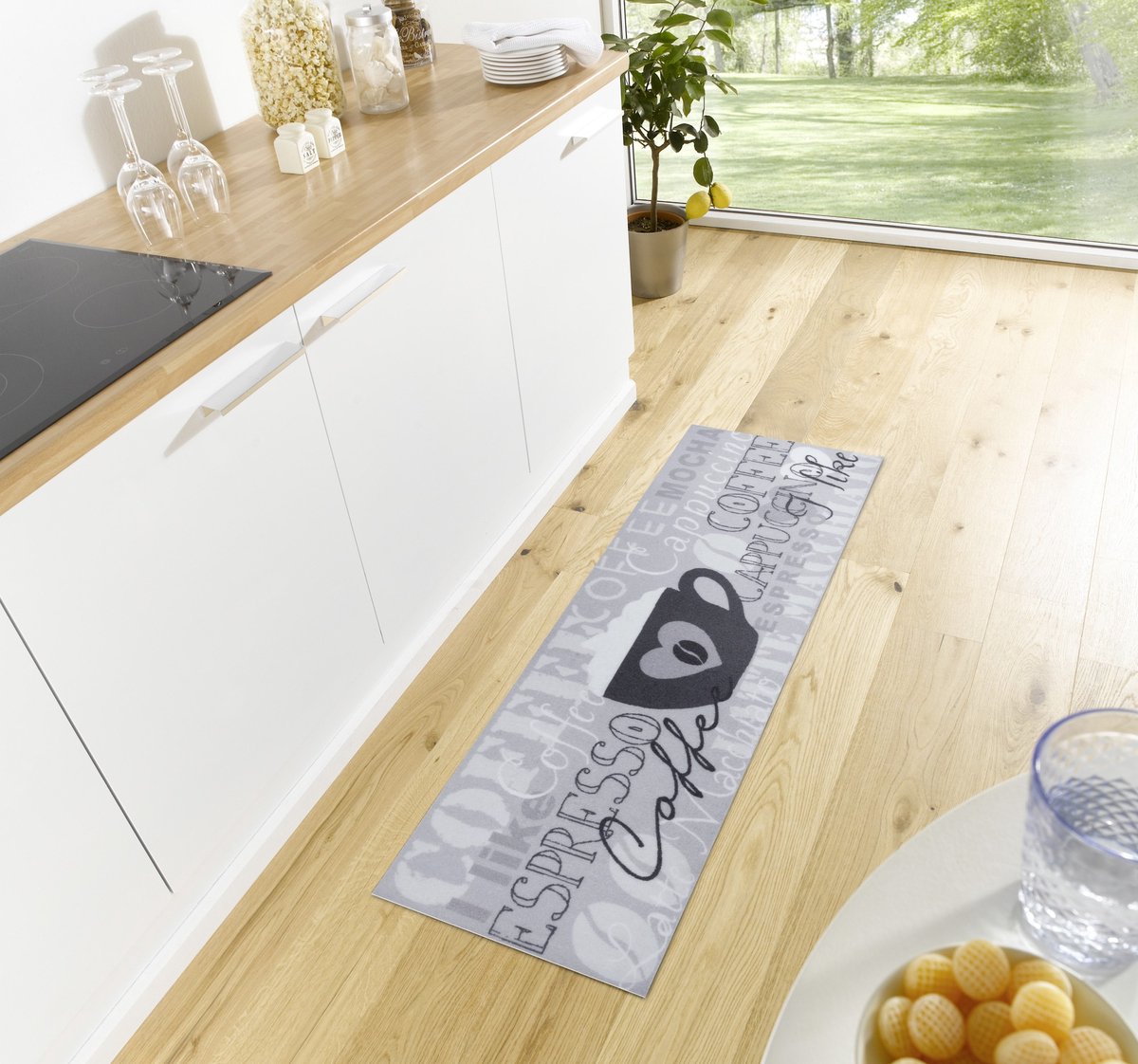 Flycarpets Loper - Koffie - Grijs 50x150 cm