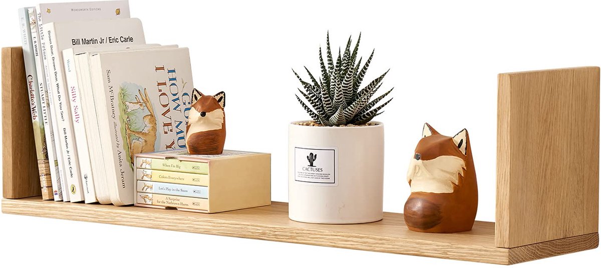 La'Moussawi Stijlvol Wandrek van Massief Eikenhout voor Elke Ruimte in Huis of Kantoor