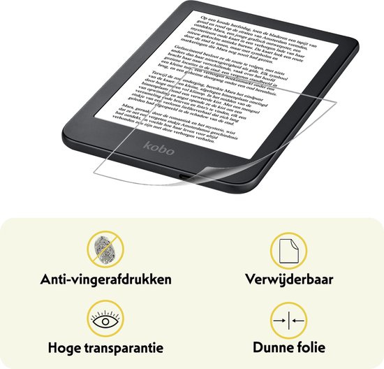 Screenprotector - Folie Geschikt voor Kobo Clara 2E - 3 Stuks - Ultra Clear - Bescherm Folie - Soft TPU - Screen Protector van Merkloos — afbeelding 3