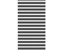 vidaXL - Zebra - rolgordijn - 125x230 - cm - stofbreedte - 120,9 - cm - zwart