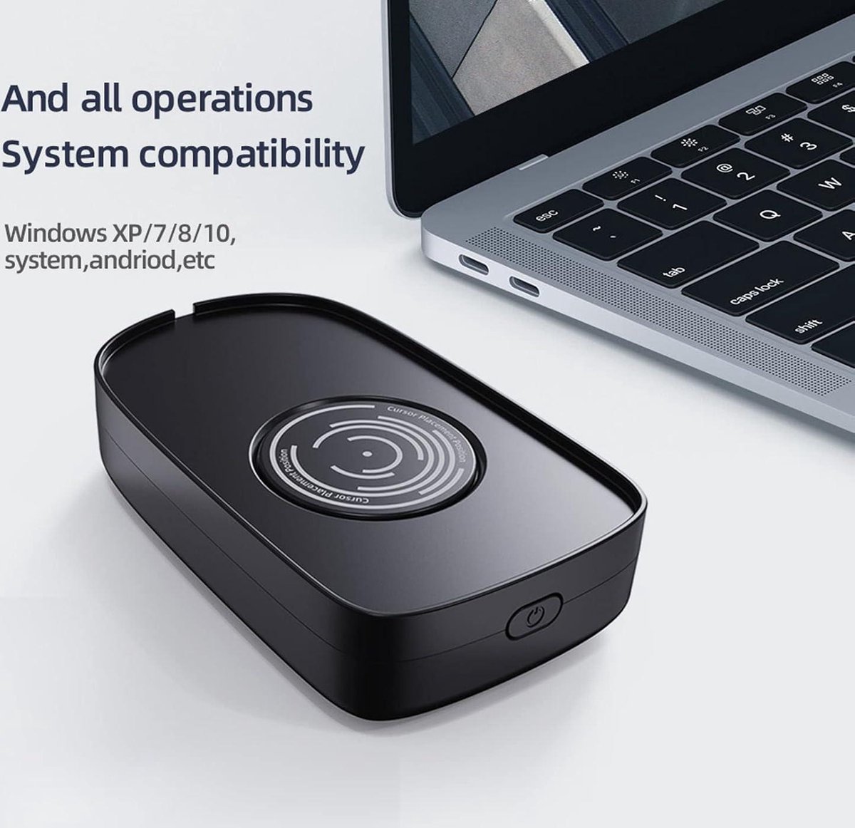 Mini Mouse Jiggler – Muis Beweegt Automatisch Met Schakelaar – Plug & Play, Geen Driver Nodig – Houdt Computer Wakker, Voor PC & Mac