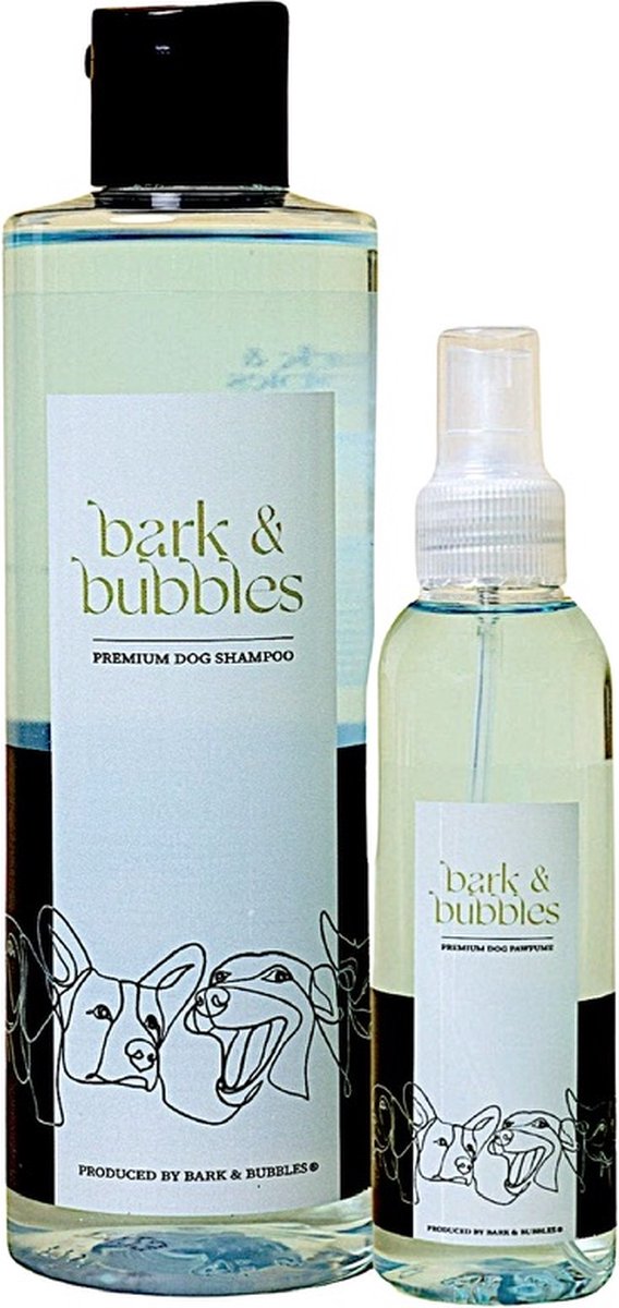 Bark&Bubbles - hondenshampoo 250ml & parfum 150ml - combiset- geur seabreeze - geschikt voor alle hondenvachten - combideal
