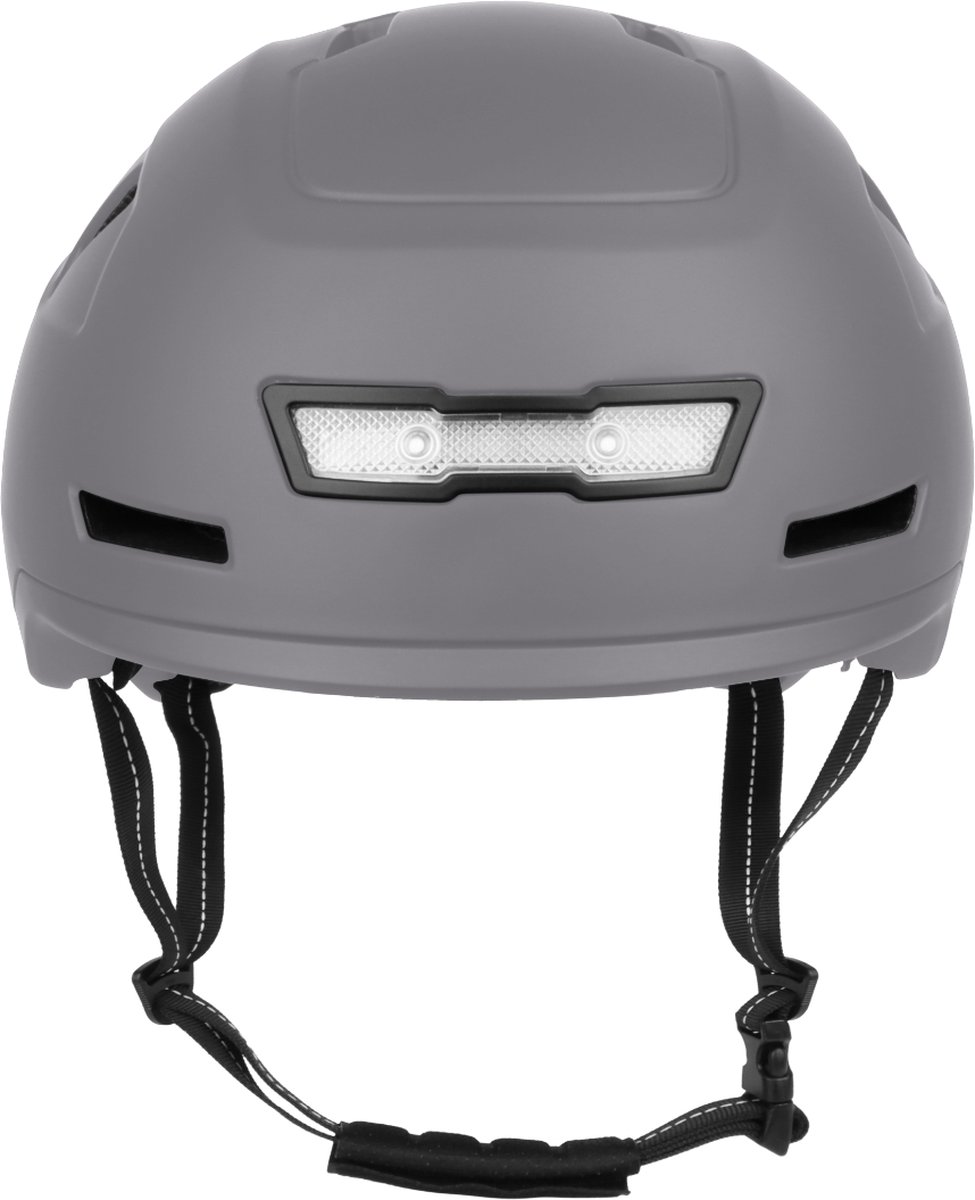 VINZ Nevis Speed Pedelec Helm Titanium | NTA 8776 goedgekeurd | Snorfiets helm Snorscooter | Geschikt voor Helmplicht Blauw Kenteken - M