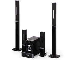 Auna Areal 825 5.1 Draadloos Geluidssysteem - 120 W - Karaokefunctie - Zwart