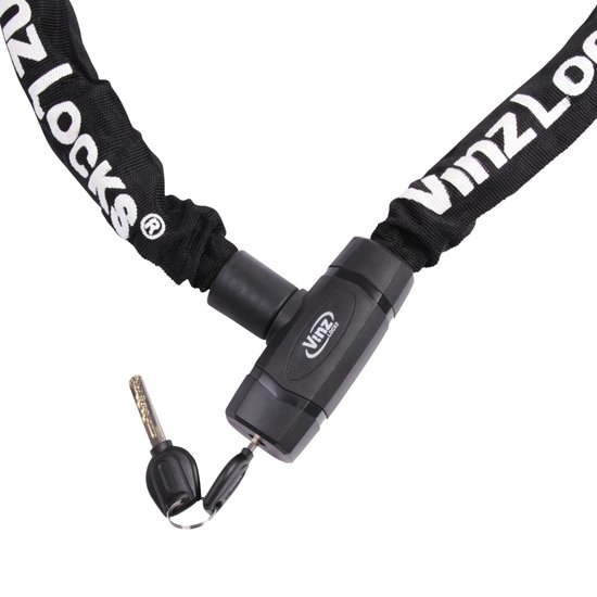 VINZ Olympus Lang Kettingslot / Fietsslot met Vaste Kop 8mm - 200cm van VINZ — afbeelding 4
