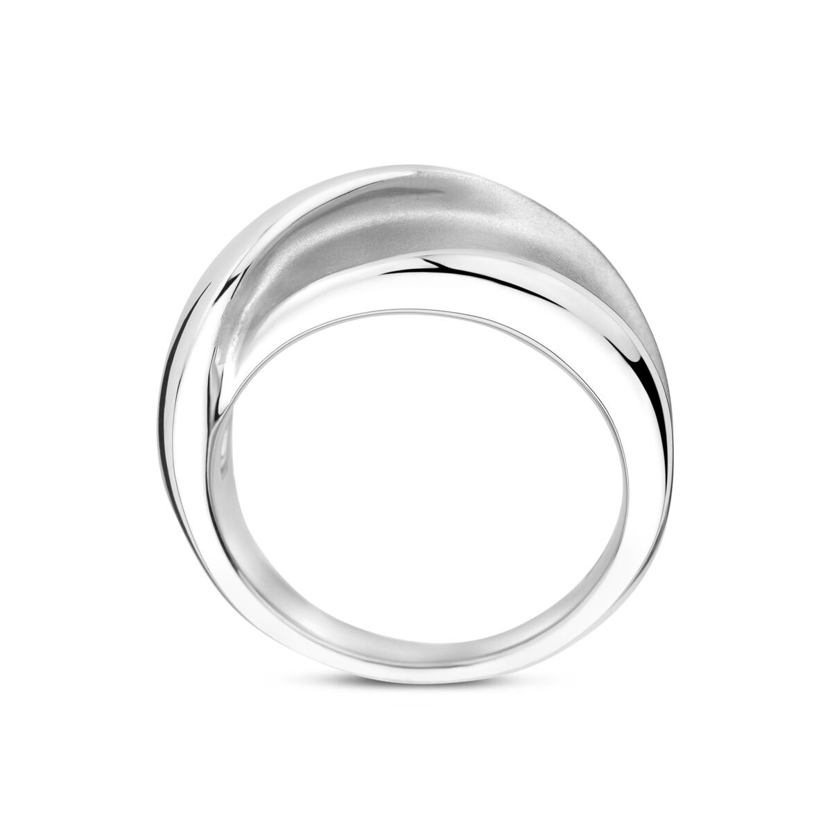 Zilveren Gerhodineerde Zilver Ring Poli/Mat 1340834