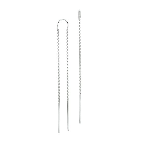 Boucles d'oreilles à tirer en Argent rhodié 1321327