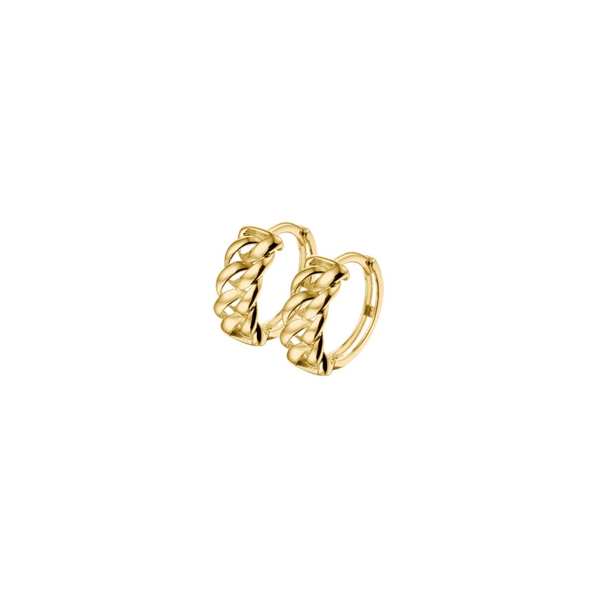 TFT klap-oorringen Gourmet 5 X 13 Mm Geelgoud Glanzend