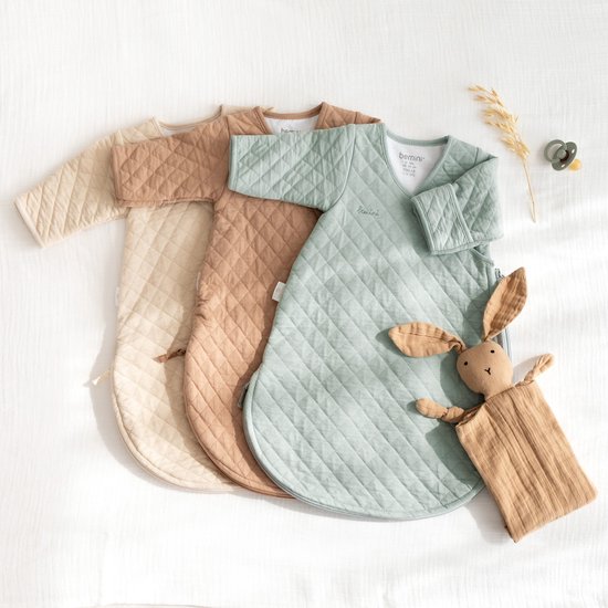 BEMINI Babyslaapzak - MAGIC BAG 0-1m - TOG 1.5 - Gewatteerd comfort - Beige — afbeelding 3