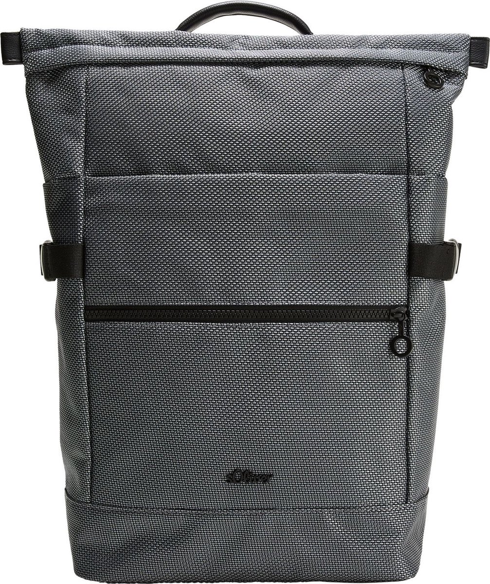 s.Oliver Laptop rugzak Rugzak met laptopvak Backpack Grey / Black Grijs