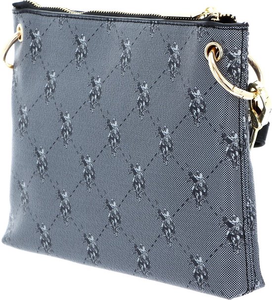 U.S. POLO ASSN. Sac à épaule bandoulière Hampton Flat Crossbody Bag Black Noir