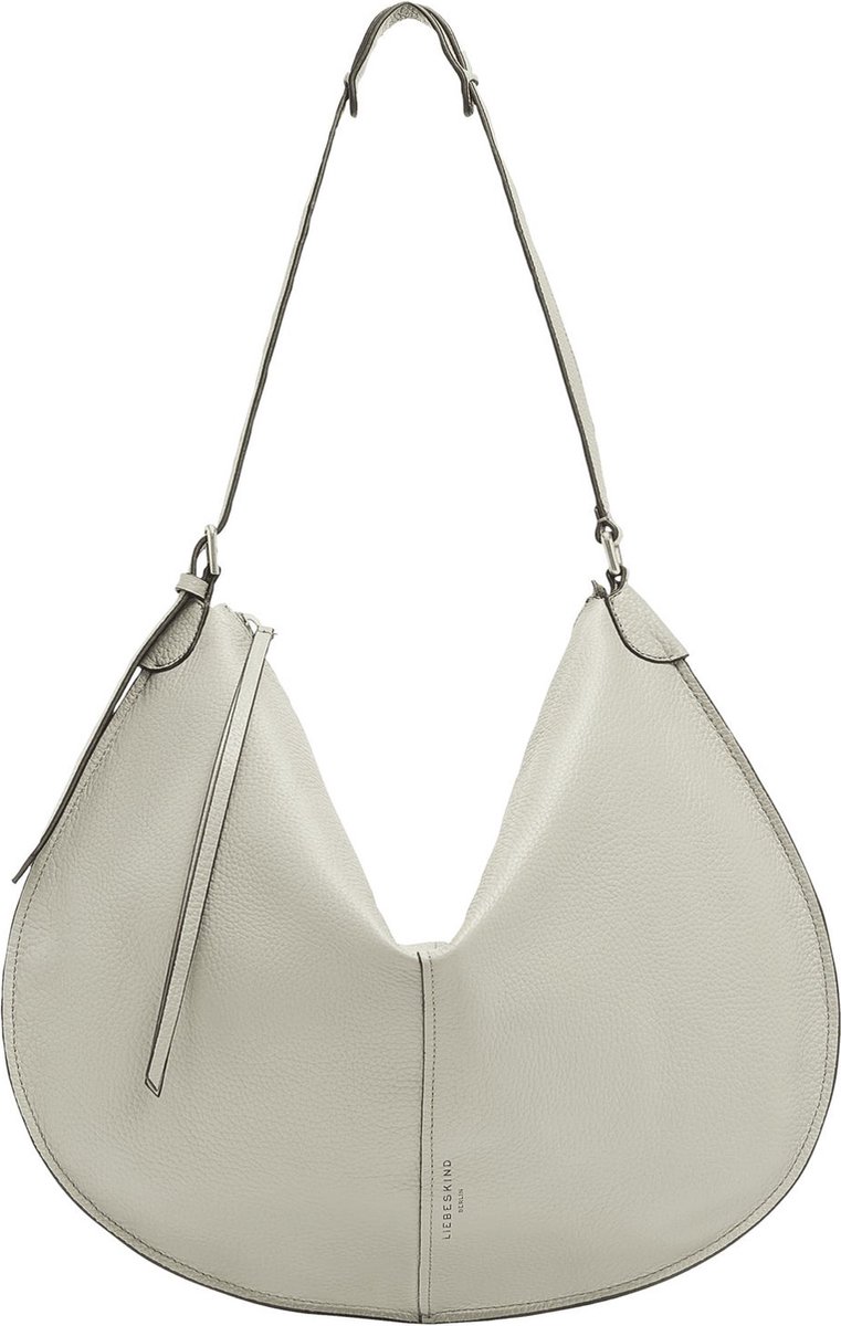 LIEBESKIND BERLIN Leren Schoudertas Heavy Pebble Naomi Hobo Titan Grijs