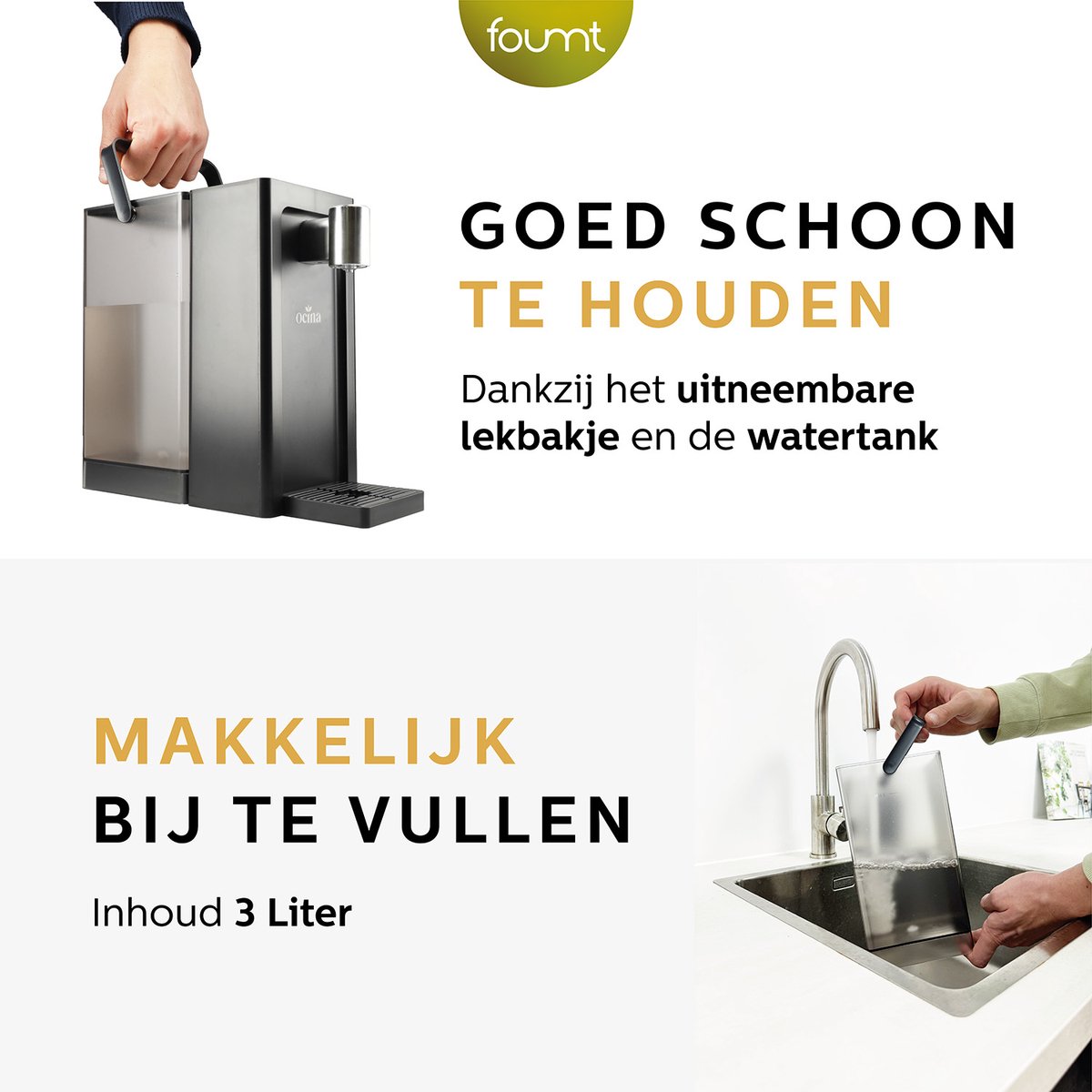Ocina Heetwaterdispenser met Digitaal Display - Luxe Instant Waterkoker - 3 Liter - Zwart — afbeelding 3