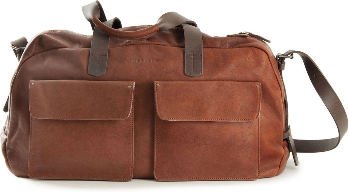 HAROLD'S Leren Reistas Ivy Lane Travelbag Cognac Bruine