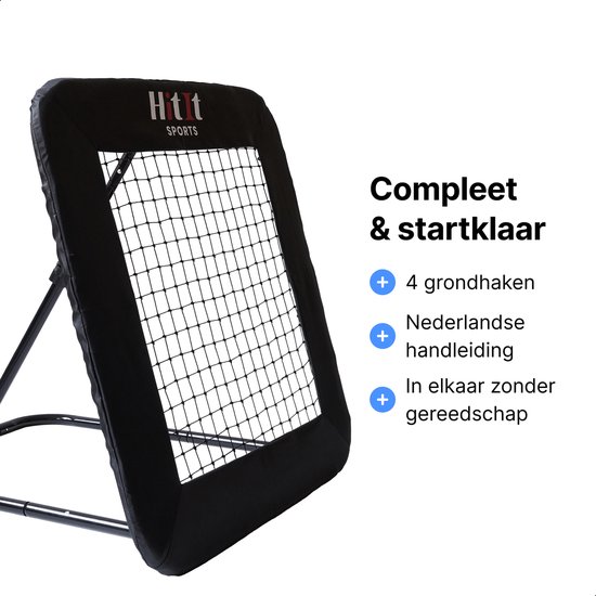 Vidaxl voetbal kickback rebounder verstelbaar 100x100 cm