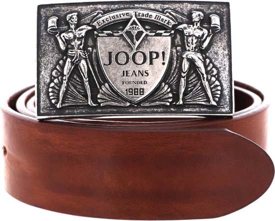 JOOP! Men's Jeans Belt 4,0 CM - Cintura in Cuoio Nero W105 Robusta