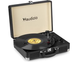 Retro platenspeler met speakers - Audizio RP114BK - Model 2025 - met PC software - Zwart