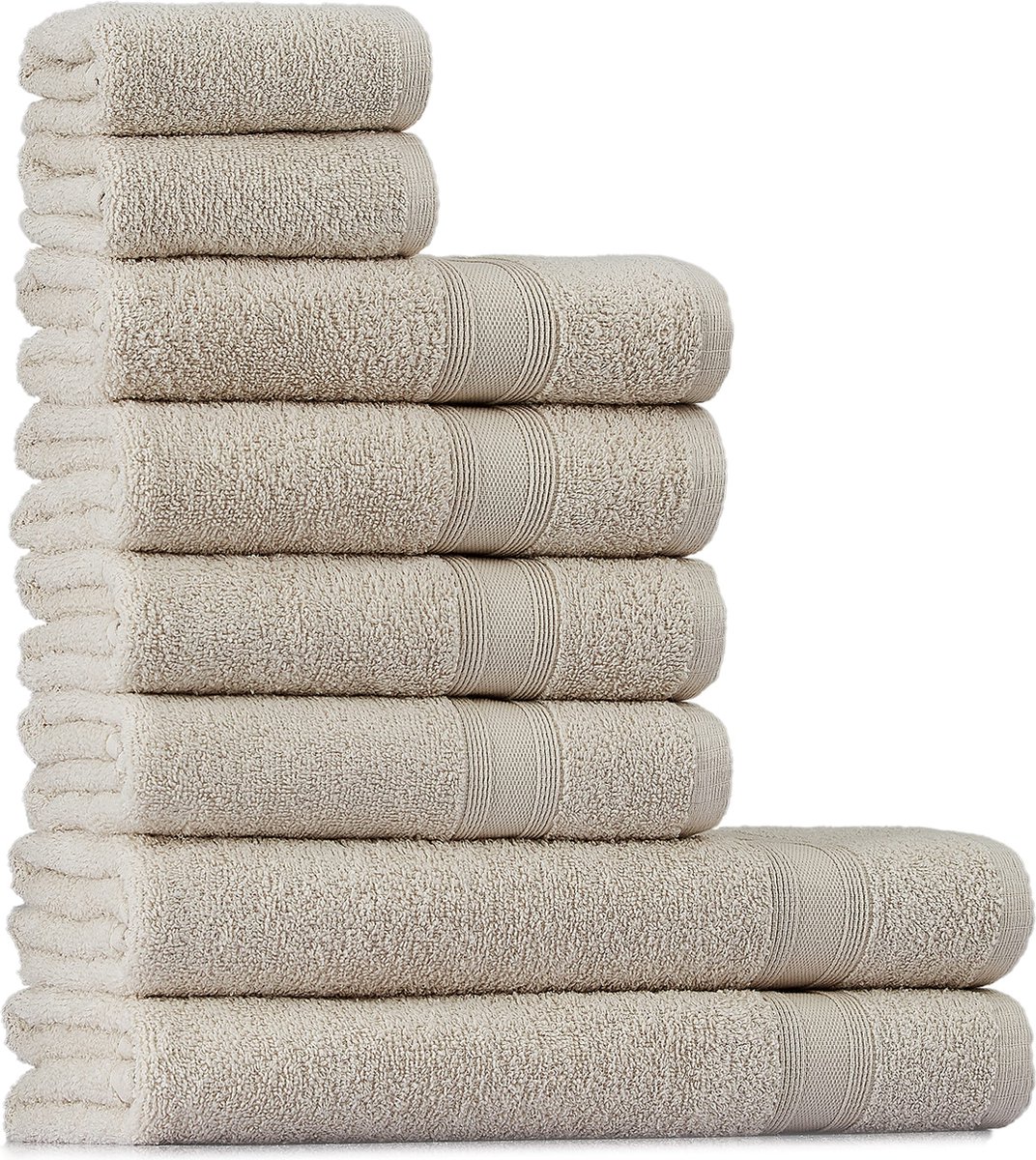 JGS ® Zachte en Absorberende Katoenen Handdoekenset in Crème voor Diverse Gebruiken