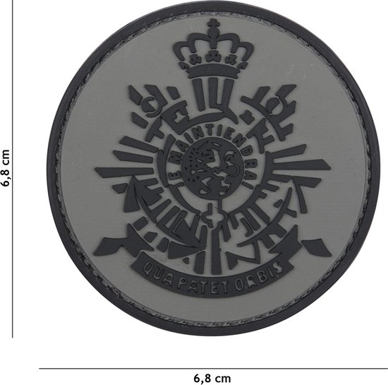 Embleem 3D PVC Korps Mariniers grijs