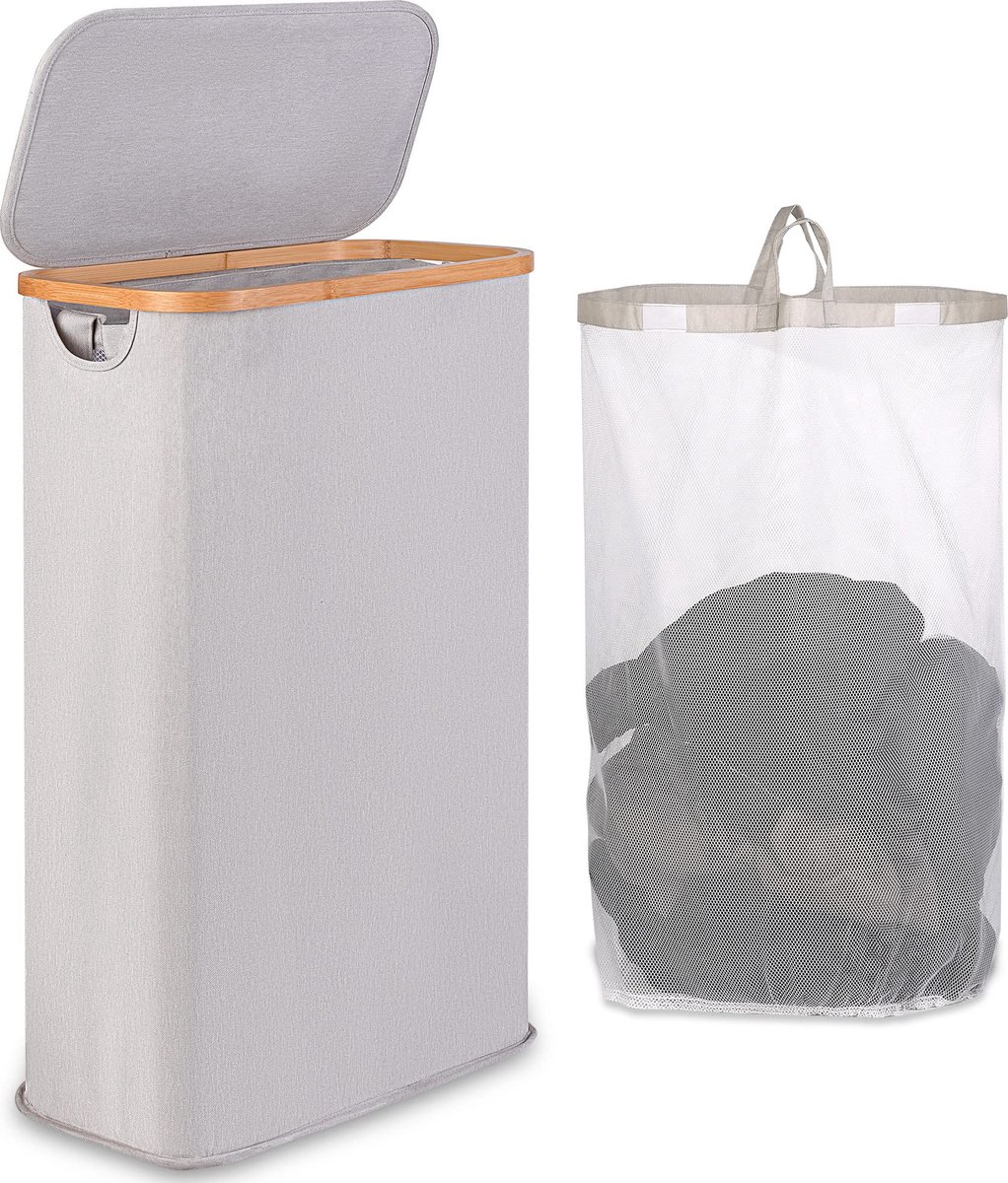 Goedkoopste JGS ® Stijlvolle Wasmand met Uitneembare Binnenzak en Handige Handgrepen voor Eenvoudig Transport