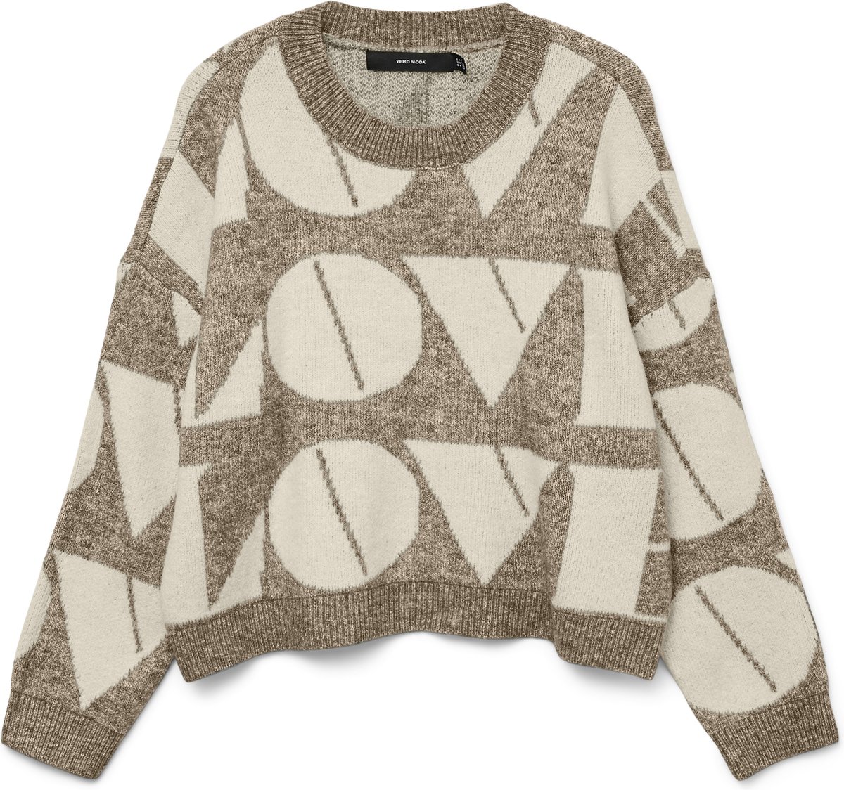 Vero Moda Trui Vmlove Ls O-neck Pullover Boo 10331432 Silver Mink/birch Dames Maat - XS