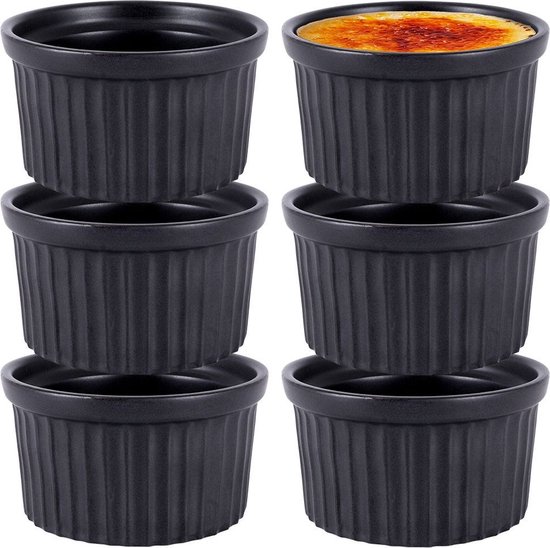 Keramiek soufflé schaaltjes - 6 stuks - Oven, vaatwasser & magnetron