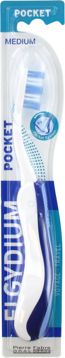 Goedkoopste Elgydium Pocket Medium Tandenborstel (Kleur Blauw
