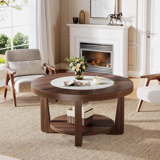 Tribesigns 59-inch lange houten consoletafel achter de bank met