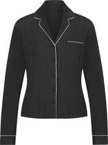 Hunkemöller Dames Nachtmode Jacket Jersey Essential - Zwart - maat M