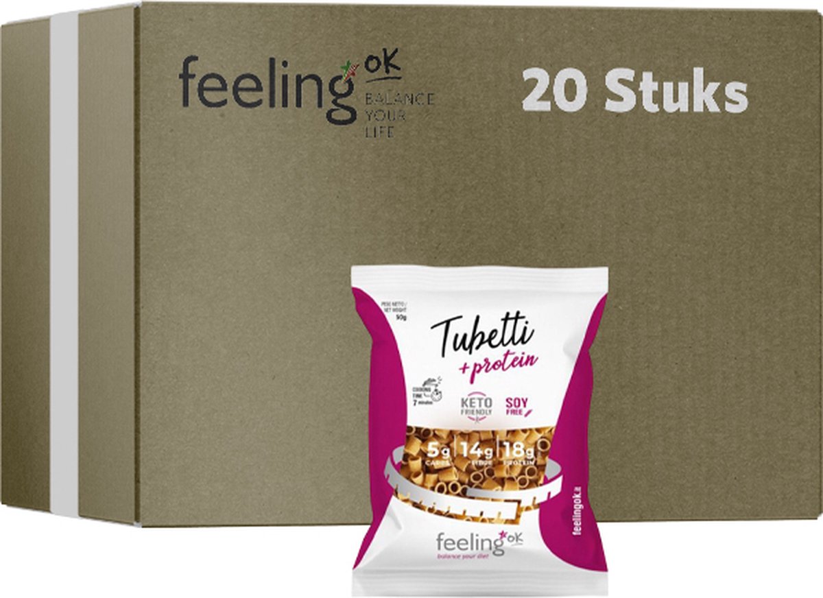 Feeling OK | Tubetti + Protein | 20 stuks | 20 x 50 gram