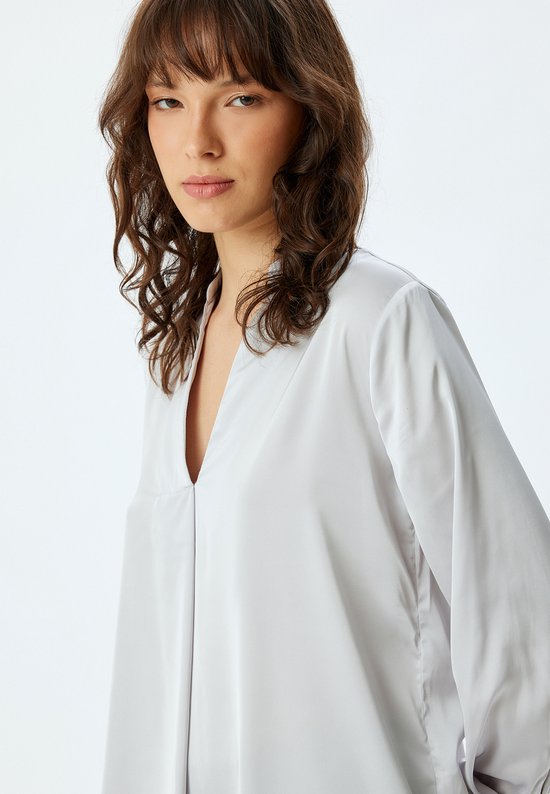 Lange mouw Bootkraag Blouse