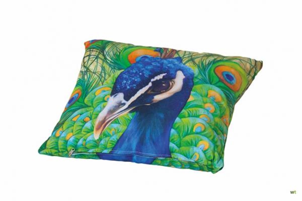 Madison sierkussen 45x45 cm Pauw Meerkleurig