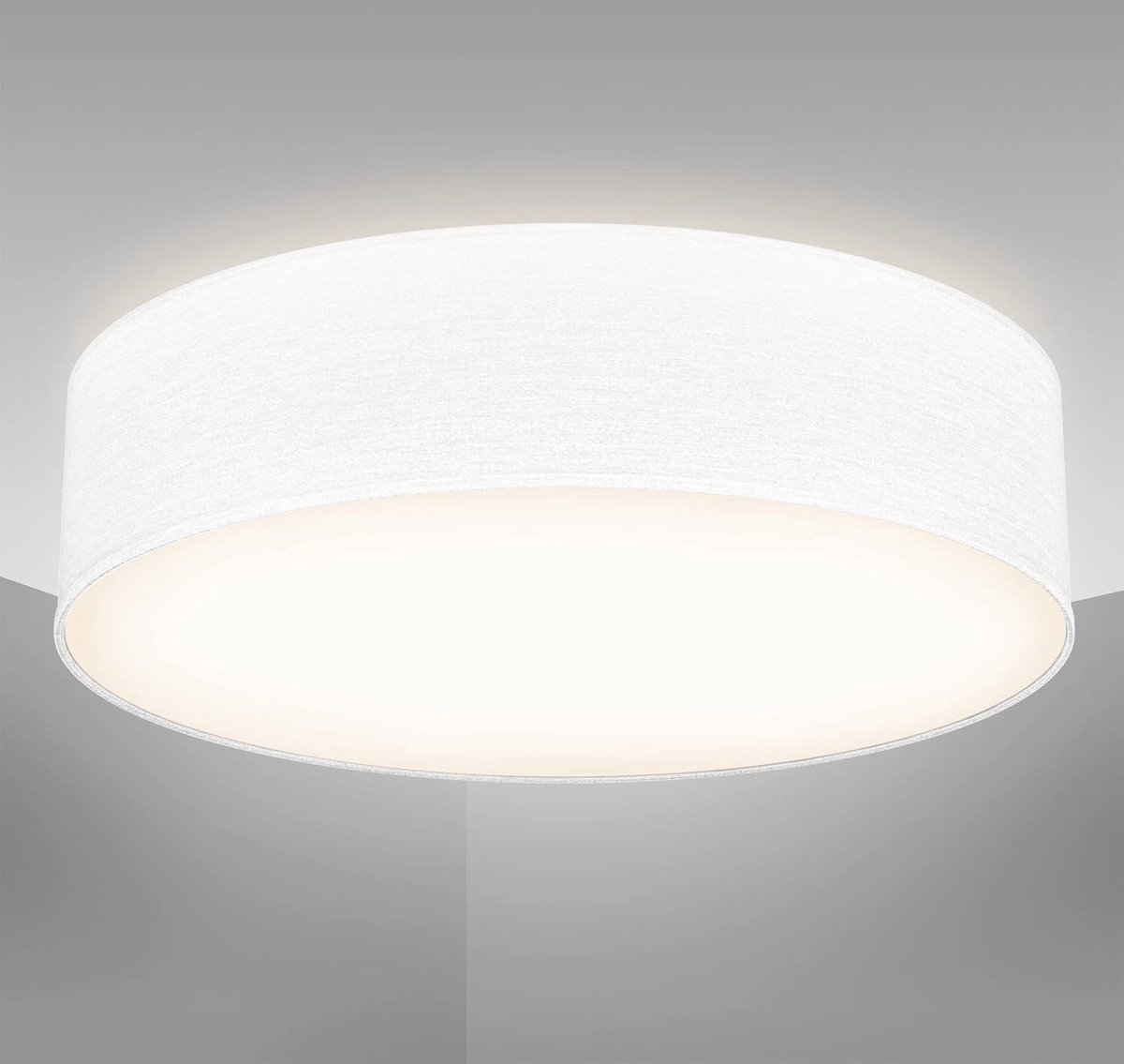 Ronde Stoffen Plafondlamp voor Slaapkamer en Woonkamer - 38cm