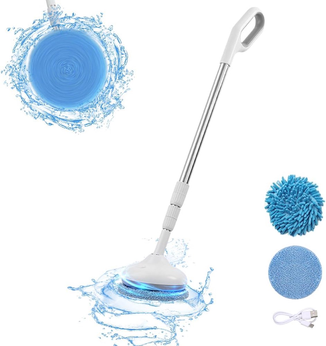 Goedkoopste Draagbare Elektrische Spin Scrubber met Verstelbaar Handvat voor Badkamer en Keuken