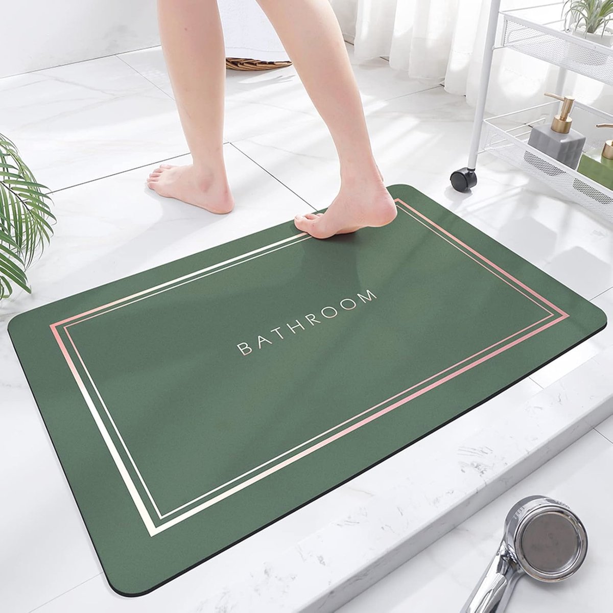 Sneldrogende Antislip Vloermat voor Badkamer - Absorberende en Gemakkelijk te Reinigen (50 x 80 cm)